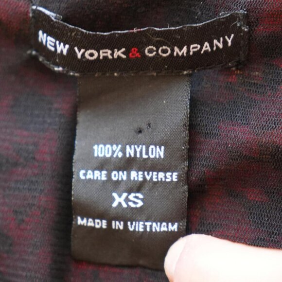 Grunge Goth Alt Dark Red Floral Long Sleeve Top - Picture 3 of 3